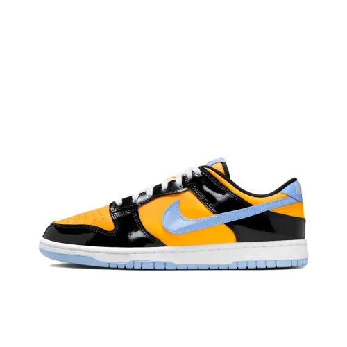 Nike Dunk Anti Slip Wear Resistant Low Top Skateboard Shoes Unisex Orange Black Blue