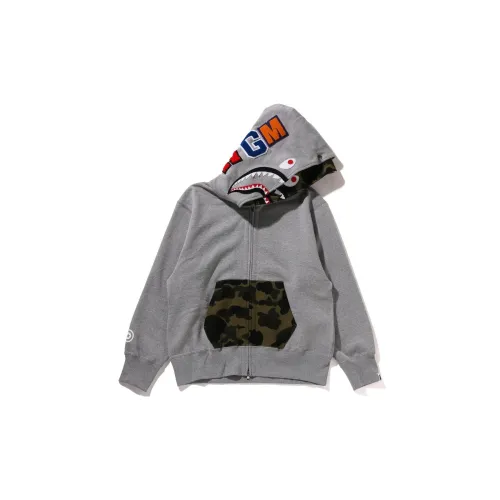 A BATHING APE 1st Camo NW20 Full Zip Shark Hoodie Black/Green