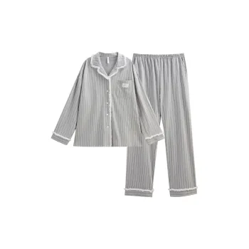Same Language Pajama Set Women's Off White Gray