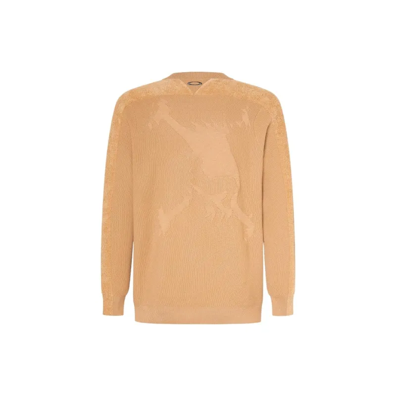Oakley Skull Surface Sweater Crew Sweater Unisex Brown-1
