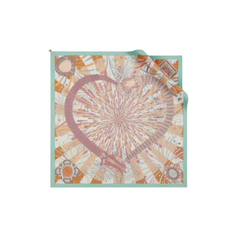 BVLGARI Silk Silk Scarves Women's Beige-1