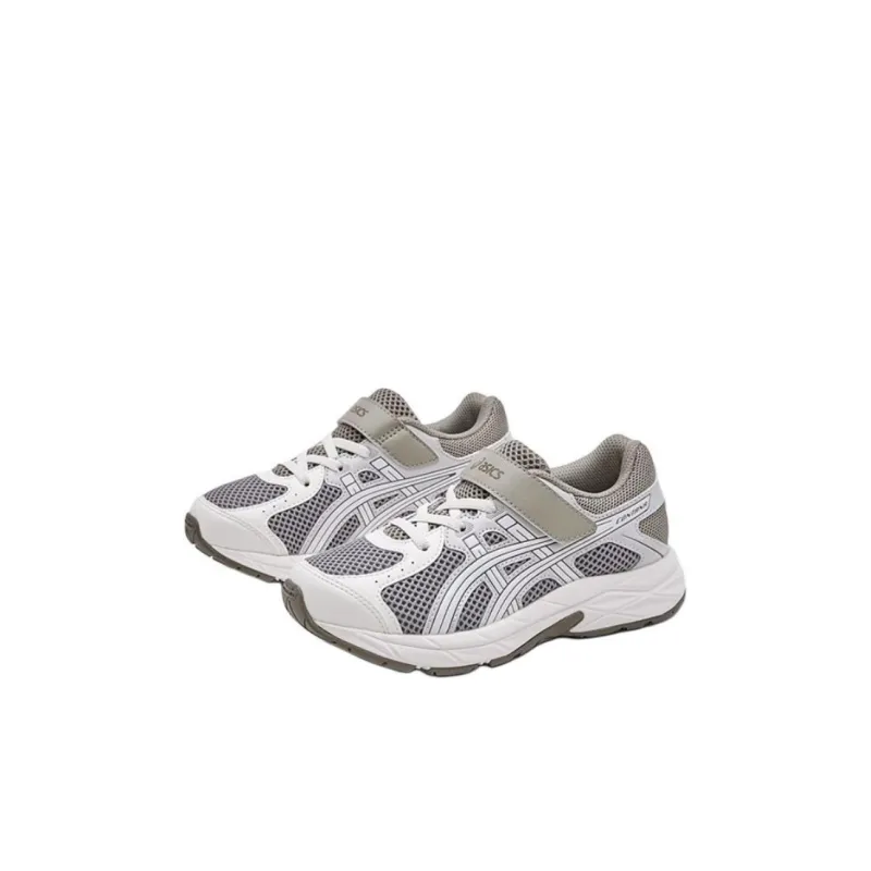 Asics RUNNING KIDS Slip Resistant Shock Absorbers Low Top Running Shoes White Gray Kids'-1
