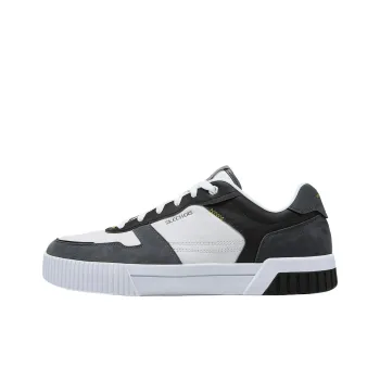 Skechers Court Classics Cushioning Anti Slip And Wear Resistant Low Top Skateboard Shoes Men's White Black