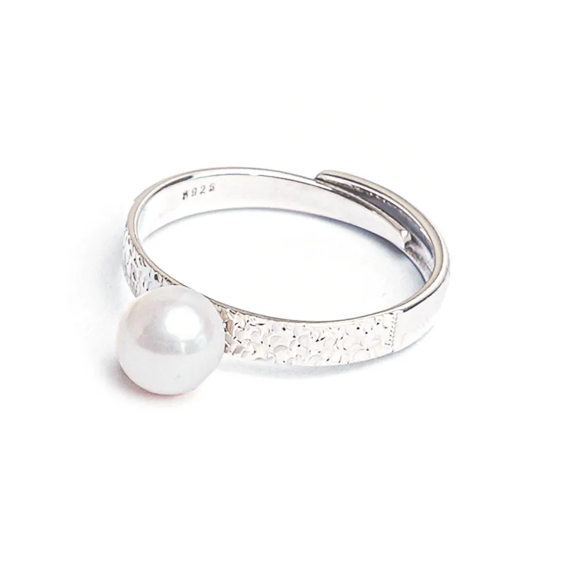 SANWUBALUOKE Freshwater Pearl Rings Women's-5