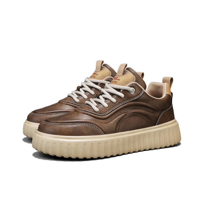 G.N.SHIJIA Wear Resistant Lightweight Breathable Height Increasing Low Top Skateboard Shoes Men's-16