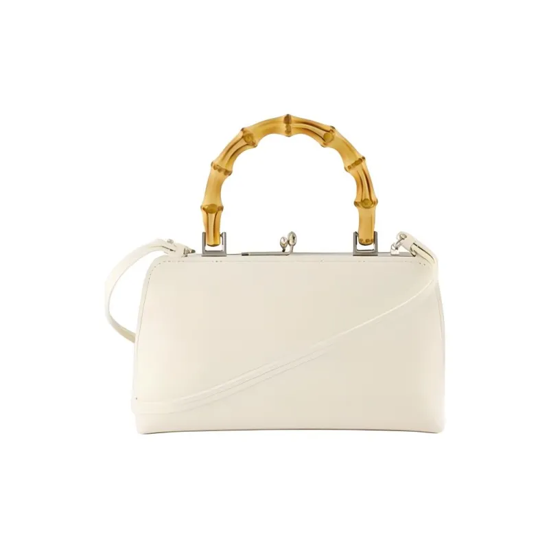JIL SANDER Goji Calfskin Shoulder Bag Crossbody Bag Handbag Mini Women's White-2