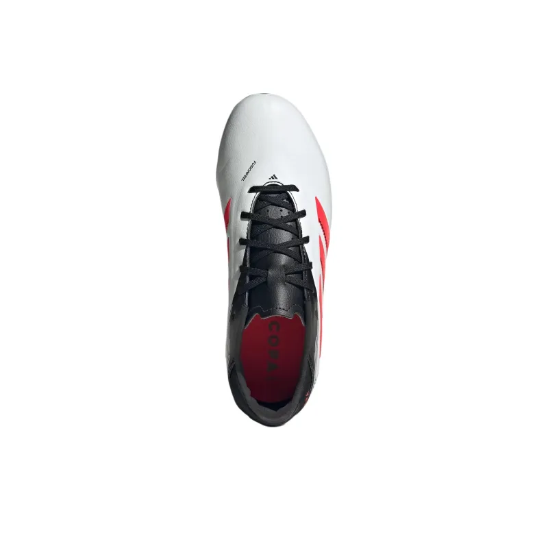 Adidas Copa Pure 3 Abrasion Resistant Low Top Kids' Soccer Shoes Cloud White/Clear Red/Core Black Teenagers-3