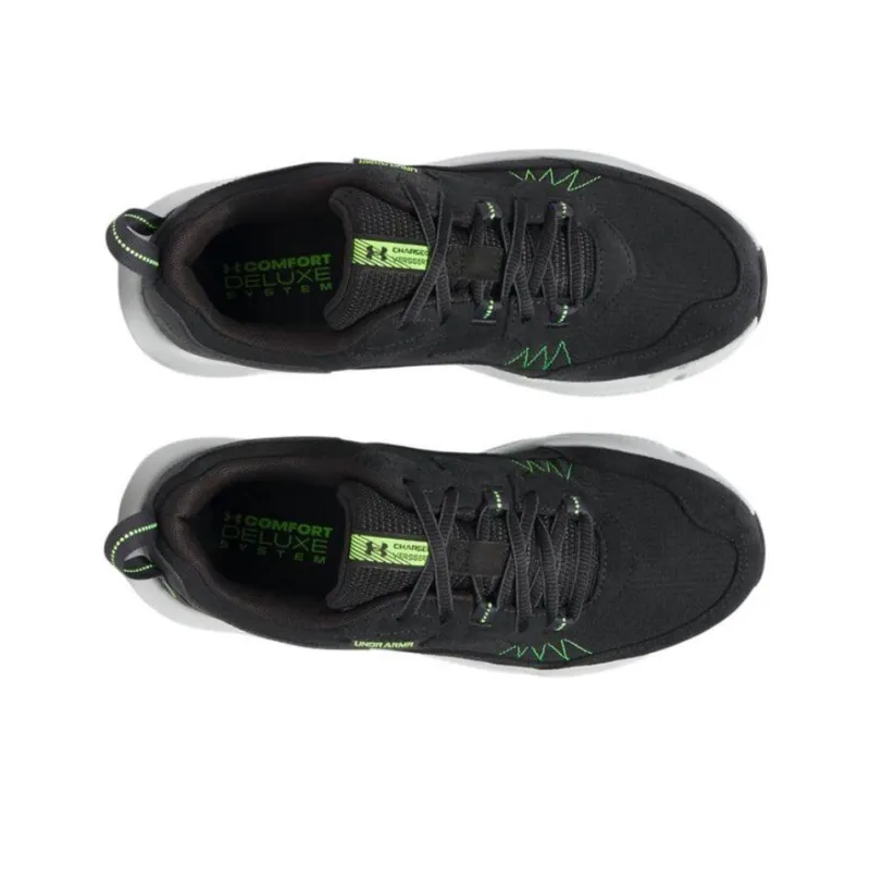 Under Armour Charged Verssert Anti Slip Wear Resistant Low Top Casual Running Shoes Men's Black Green-3