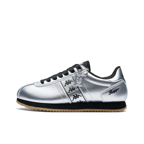 Kappa Back to Back Anti Slip Wear Resistant Low Top Skateboard Shoes Women's Silver Black
