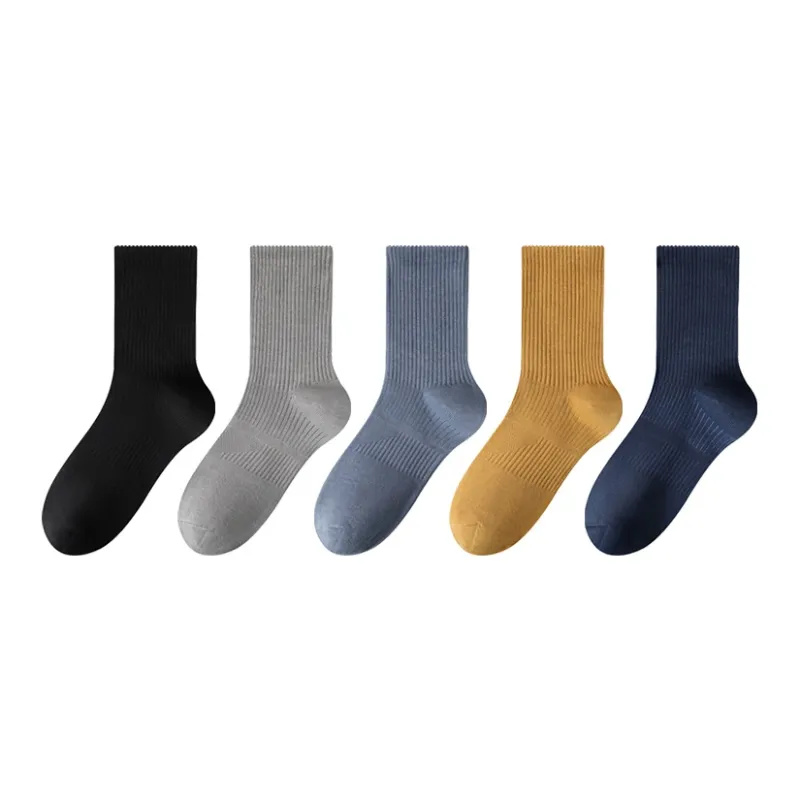 MIIOW Mid Calf Socks Men's 5 Pack-8