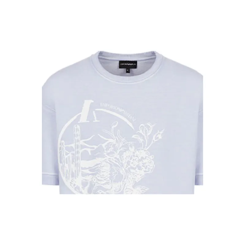 EMPORIO ARMANI T Shirts Men Light Purple-3