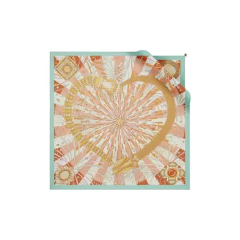 BVLGARI Silk Silk Scarves Women's Beige