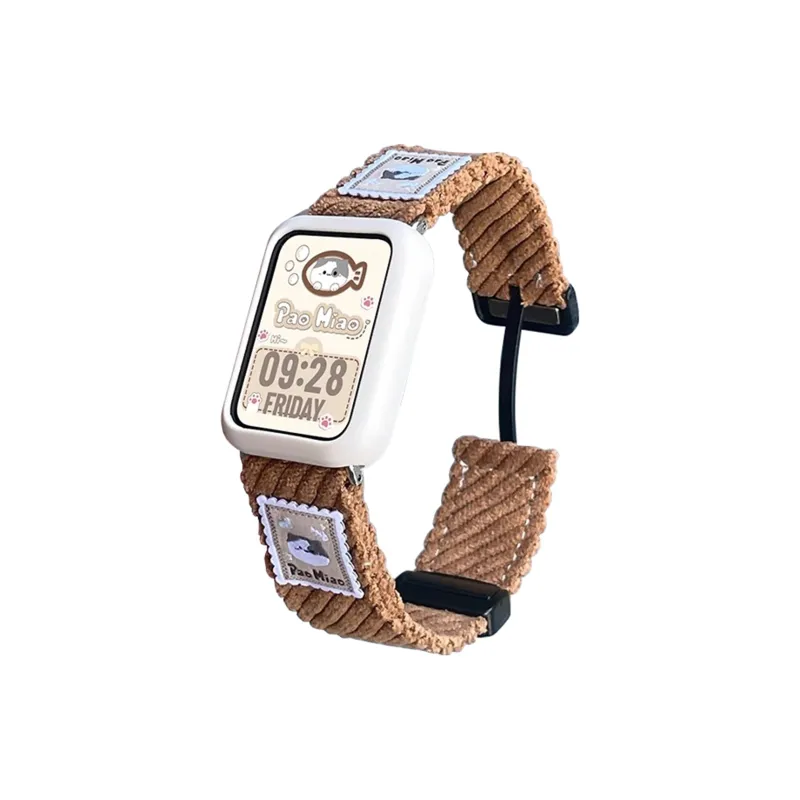 CHUANGYIDA Xiaomi Compatibility Watch Band 145~210mm Corduroy Material-8