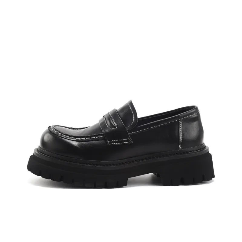 TOM TAILOR Obsidian Flash Gold Trendy Platform Shoes Loafers Women's Black-0