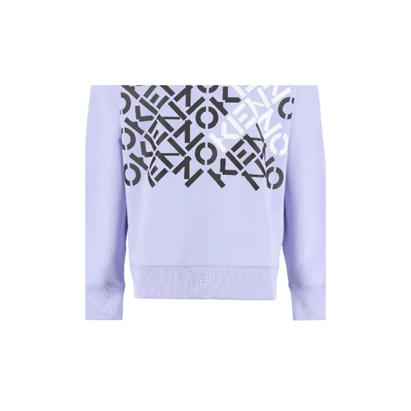 KENZO Letter Logo Sweatshirts Women's Purple-4