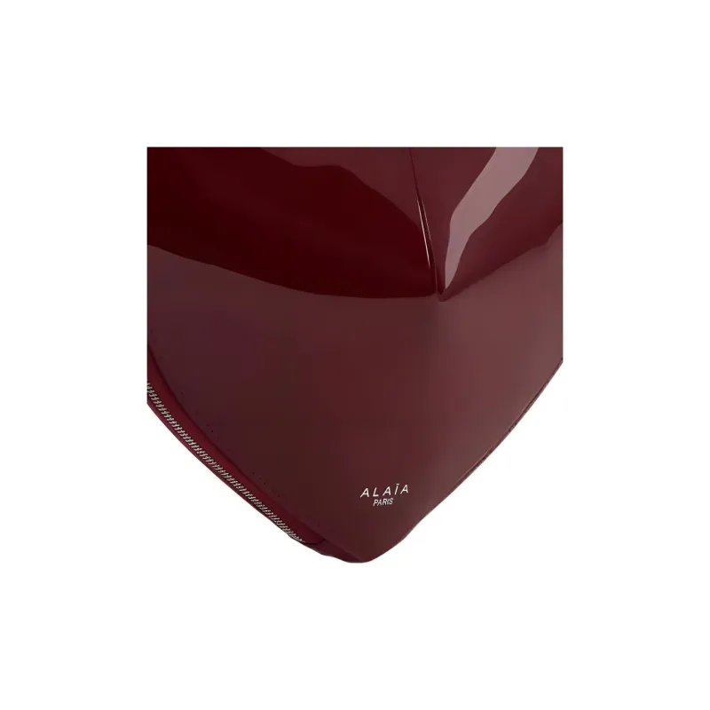 Alaia Patent Leather Heart Shaped Bag, Shoulder Bag, Crossbody Bag Women's Garnet Red-4