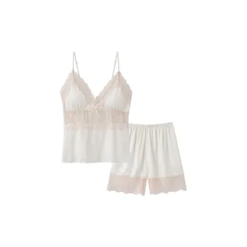 Sleeping Beauty Pajama Set Women's Ivory White