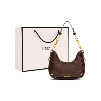 VINEY Synthetic Leather Crossbody Bag Shoulder Bag Crescent Bag Regular Women's Coffee