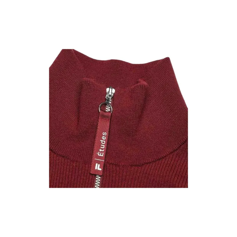FILA x ETUDES Sweater Women's Song Wei Wang Burgundy-4
