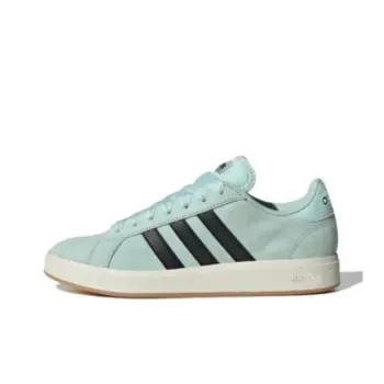 Adidas Grand Court Base 00s Anti Slip Wear Resistant Low Top Skateboard Shoes Unisex Green Black White