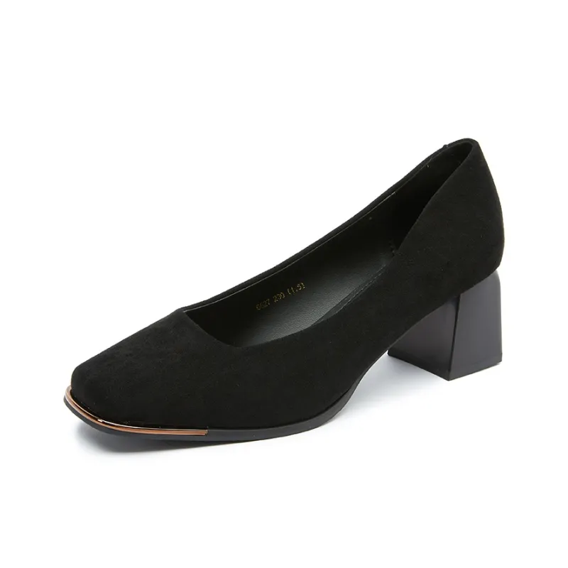 POOQ Chunky Heel High Heels 5CM Women's-1