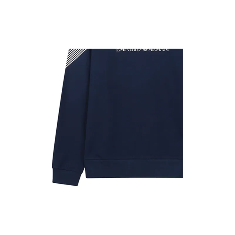 EMPORIO ARMANI EA7 Sweatshirts Men Marine Blue White-3