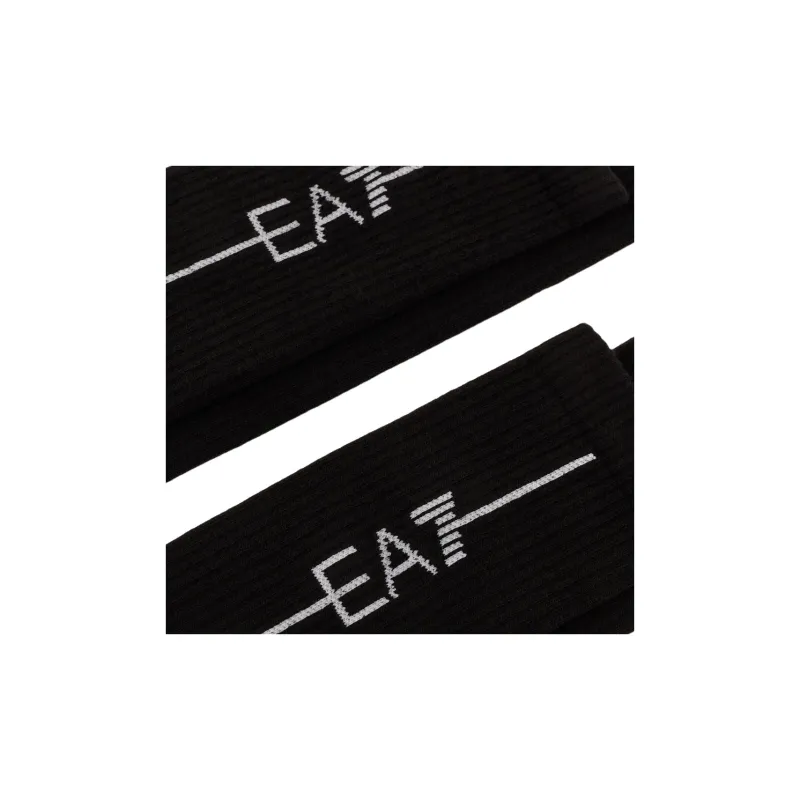 EMPORIO ARMANI Logo Embroidered Two Pack Socks-1
