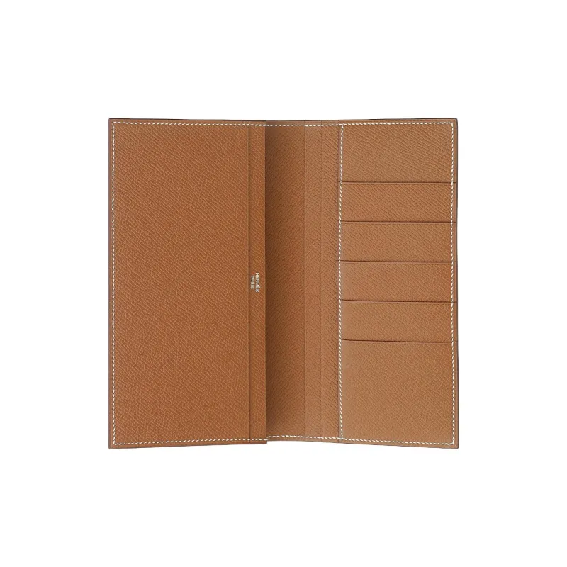 HERMES MC2 Epsom Calfskin Card Holder Wallet Unisex 37 GOLD Gold-1