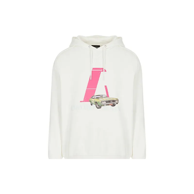 EMPORIO ARMANI Car Logo-print Hoodie-4