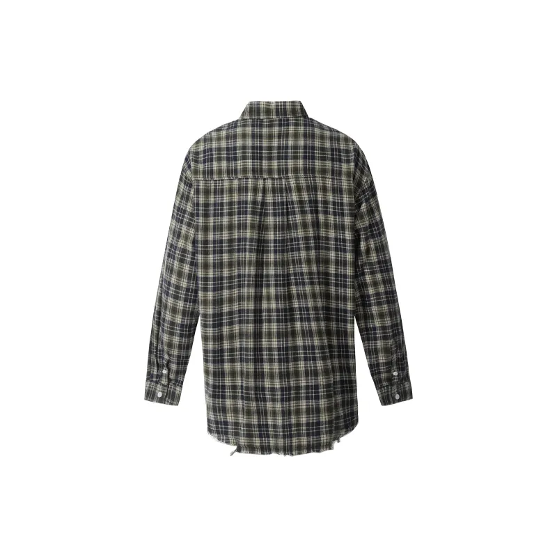VINMUK Shirt Unisex Blue And Green Plaid-1