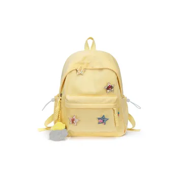 UNITE STAR Corduroy Backpack Medium Size Women's Red/Custard/Blue Green/Pink/Ecru