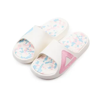 PEAK Tai Ji1.0 Slip Resistant Abrasion Resistant Cushioning Slide Slippers Unisex Pink Blue Mismatched