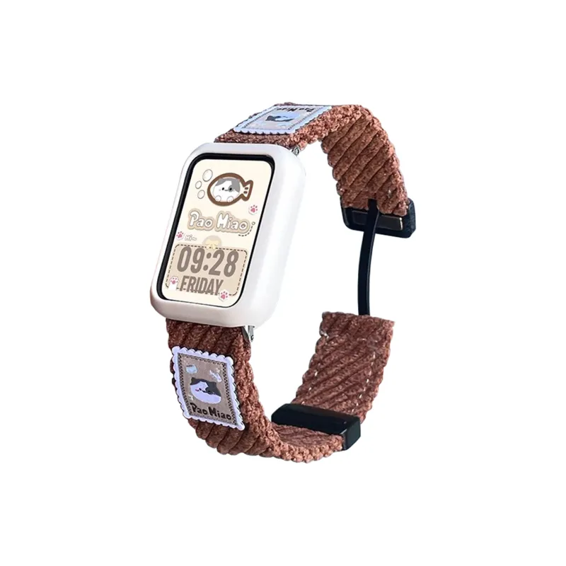 CHUANGYIDA Xiaomi Compatibility Watch Band 145~210mm Corduroy Material-4
