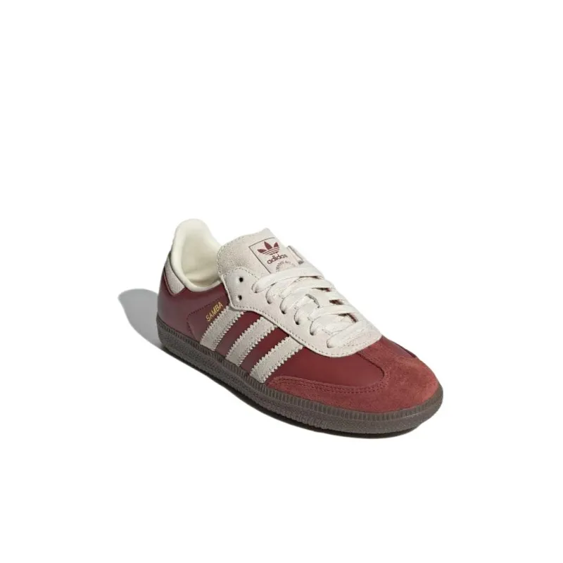Adidas Originals Abrasion Resistant Low Top Kids' Skateboarding Shoes Red White Kids'-3