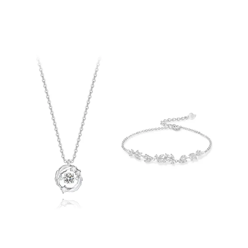 KUMET Zircon Necklaces Women's Same For Couples-0