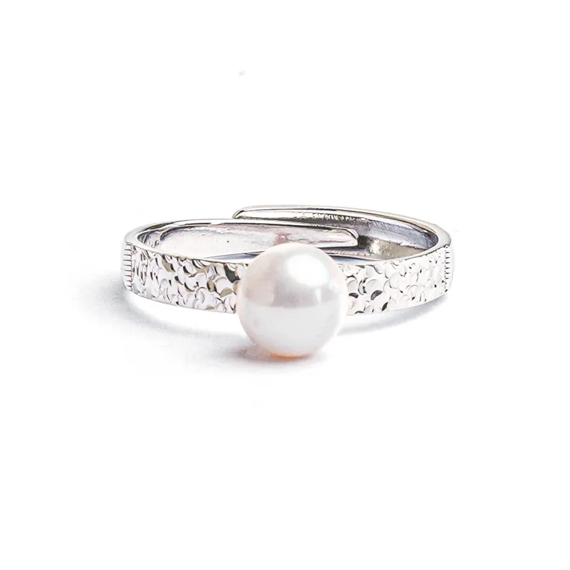 SANWUBALUOKE Freshwater Pearl Rings Women's-6