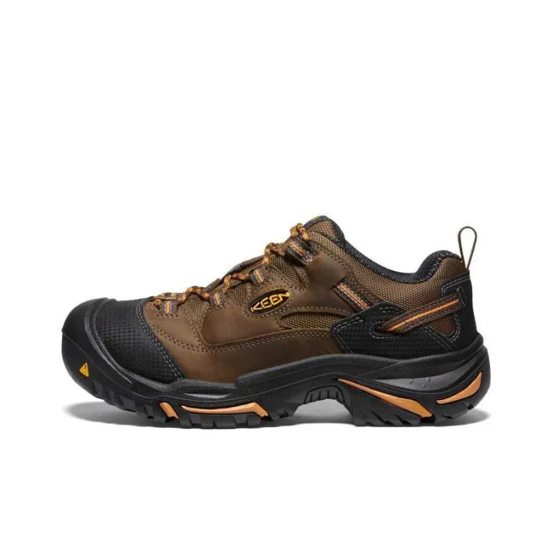 KEEN Braddock Breathable And Wear-resistant Low-Top Trekking Shoes Men's Brown-0