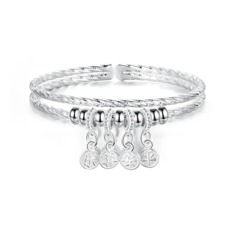 Asia Star 999 Fine Silver Bangles Women's-0