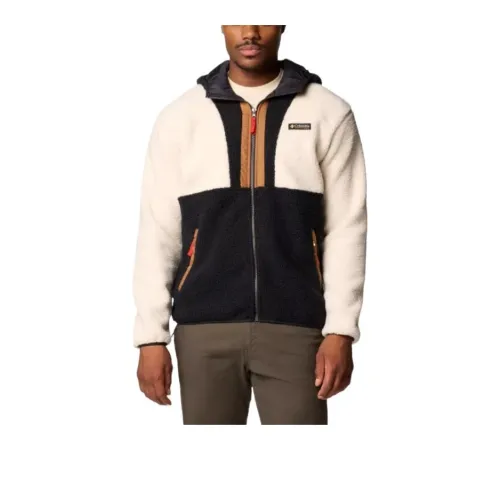 Columbia Backbowl™ II Remastered Full Zip Sweat-shirt Hoodie Velvet-feel Coat Men's Black White