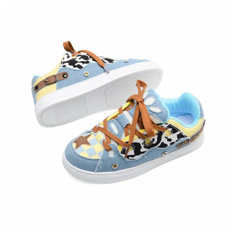 Anime Story Slip Resistant, Abrasion Resistant, Lightweight, Breathable Low Top Skateboard Shoes Unisex-6