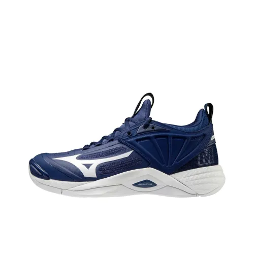 mizuno preto Wave Momentum 2 Cushioning Low-Top Training Shoes Women's Marine Blue