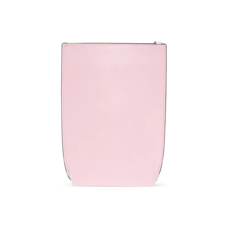 GANNI Recycled Leather Bonded Polyester Shoulder Bag Women's Pink-2
