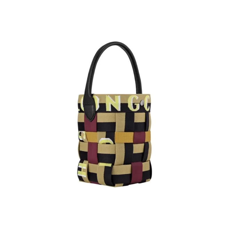 LONGCHAMP Re Play Polyamide Bucket Bags Handbags Extra Small Women's Ginger Yellow & Black-1