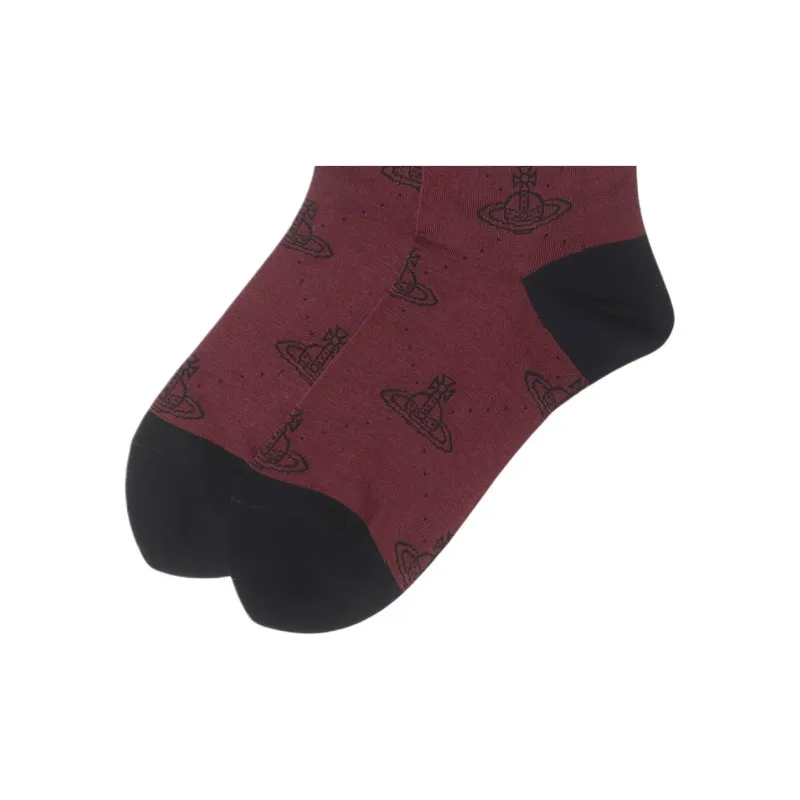 Vivienne Westwood Mid-Calf Socks Women's 1 Pack Burgundy-2