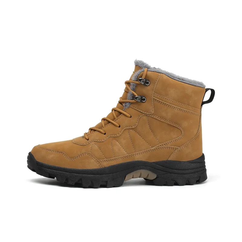 PLAY COBBLER Warm Slip Resistant Short Snow Boots Men's-3