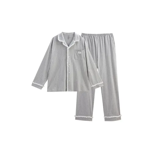 Same Language Pajama Set Men's Off White Gray