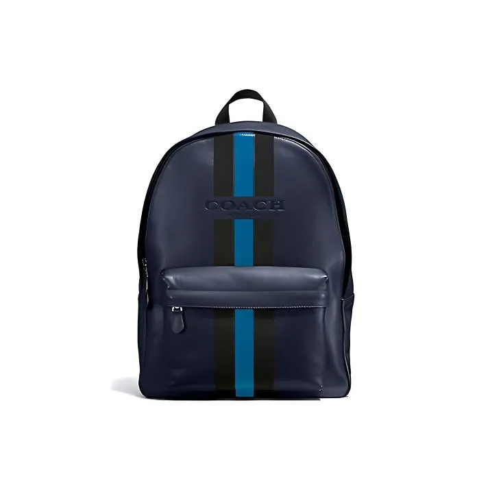 COACH Charles Cow Leather Backpacks Backpack Large Size Men's Dark Blue-0