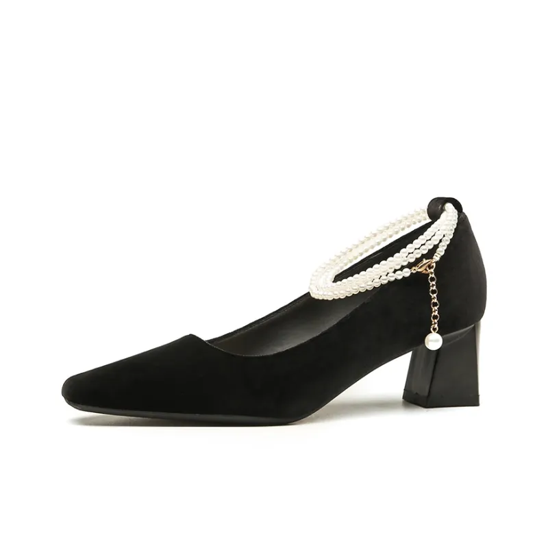 Dunnu Chunky Heel High Heels 5cm Women's-0