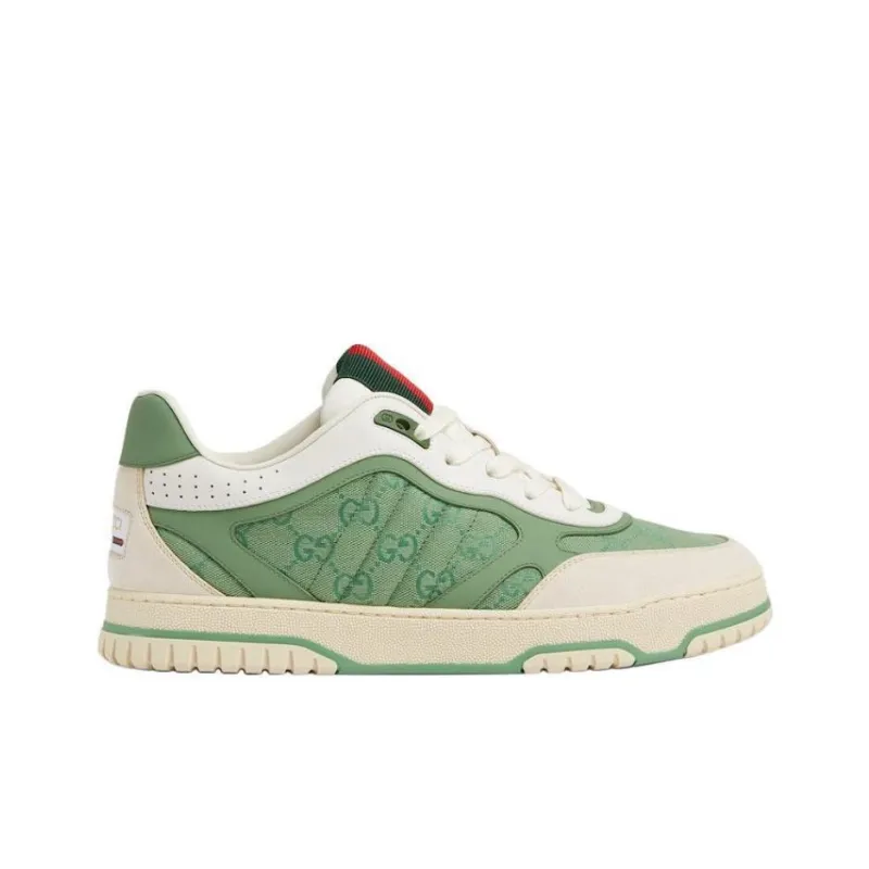 GUCCI Re Web Low Top Skateboard Shoes Men's Green-1