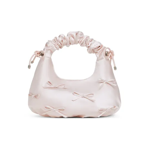 CHARLES&KEITH Fabric Handbag Medium Size Women's Baby Pink Light Pink